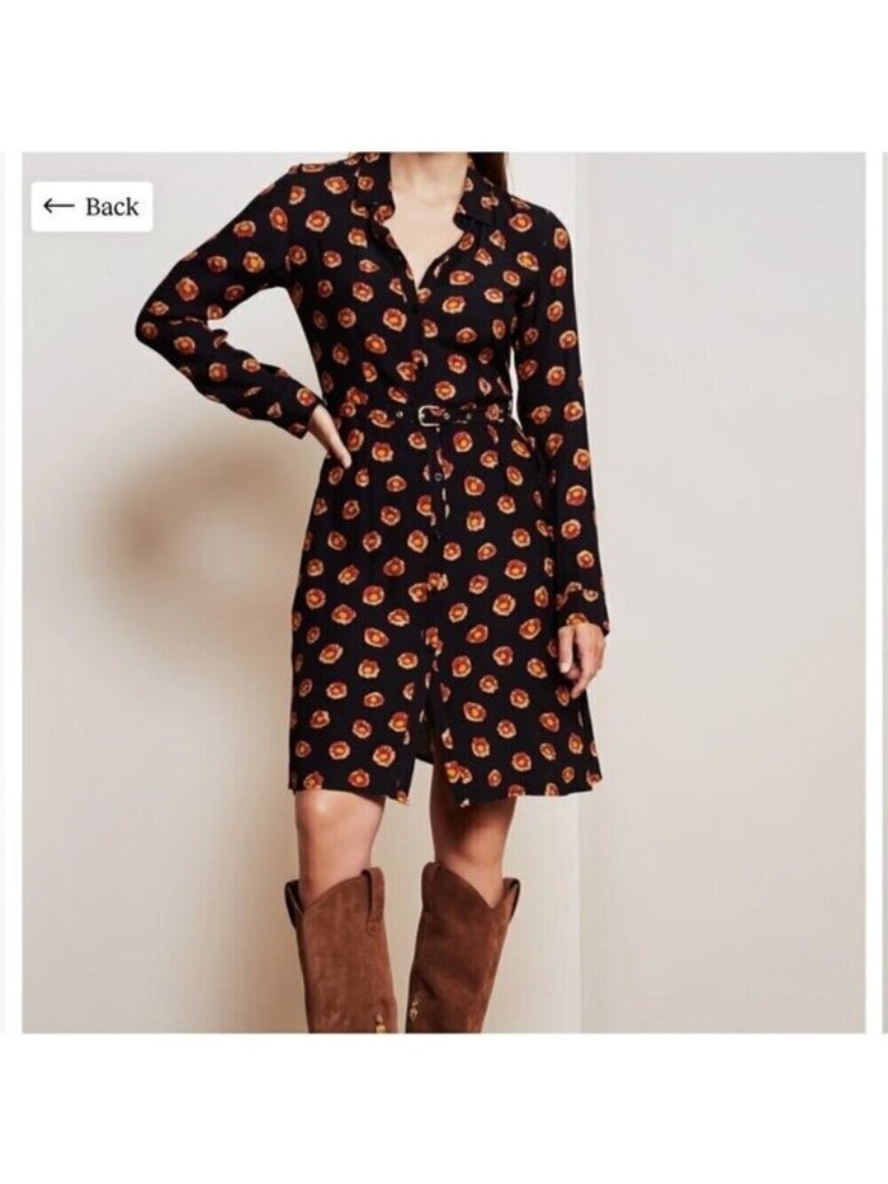 Fabienne Chapot Overlap Heart Prints Shirt Dress, Red /Navy, Size 36 024